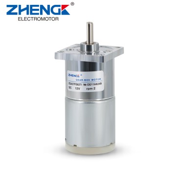 DC Motor ZGA37FE D37mm PMDC Geared Zhengke Motor Centric Shaft